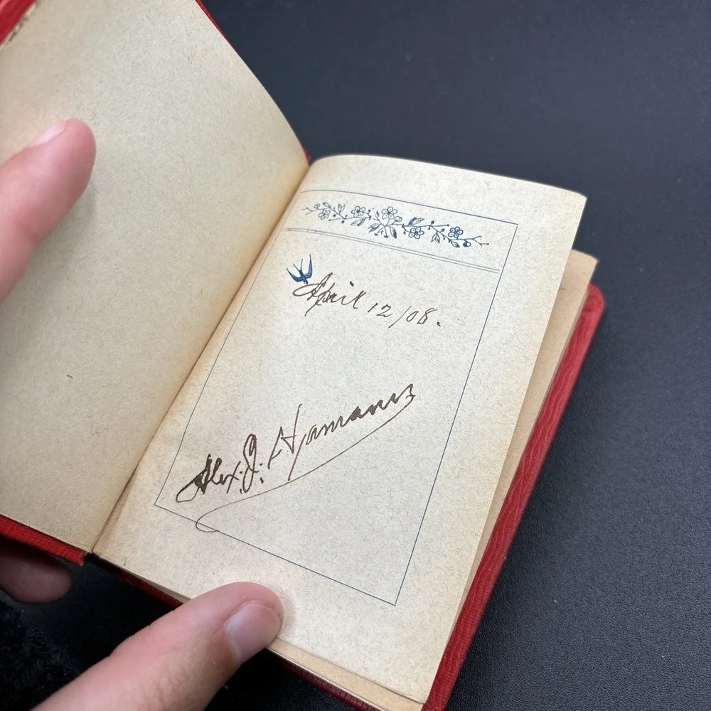 Antique 1908 Illustrated German Christian Forget Me Not Book‎ Vergissmeinnicht